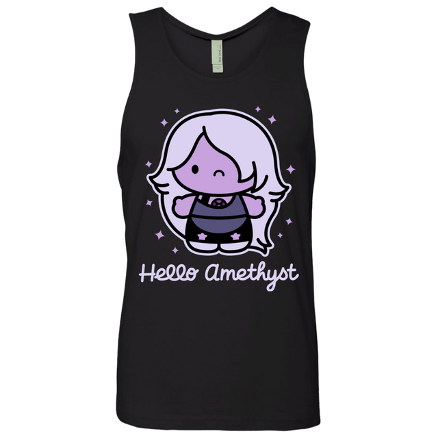 T-Shirts Black / S Hello Amethyst Men's Premium Tank Top