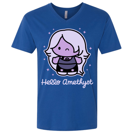 T-Shirts Royal / X-Small Hello Amethyst Men's Premium V-Neck