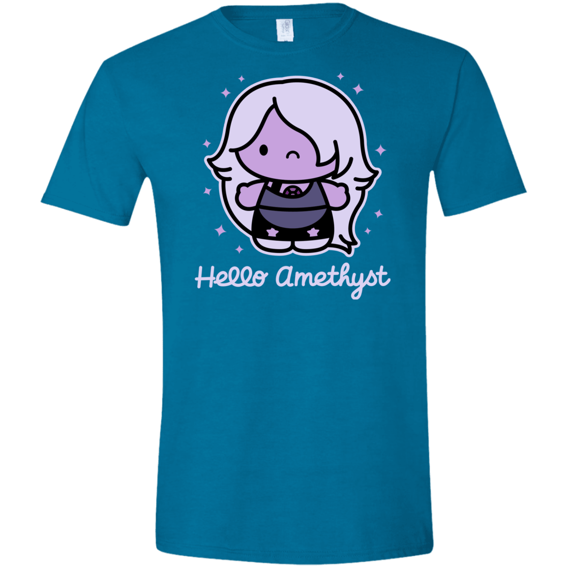 T-Shirts Antique Sapphire / S Hello Amethyst Men's Semi-Fitted Softstyle