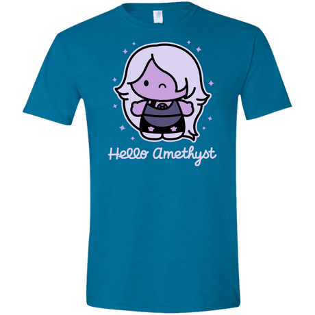 T-Shirts Antique Sapphire / S Hello Amethyst Men's Semi-Fitted Softstyle