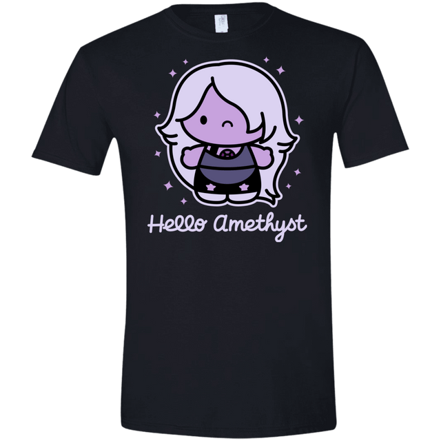 T-Shirts Black / X-Small Hello Amethyst Men's Semi-Fitted Softstyle