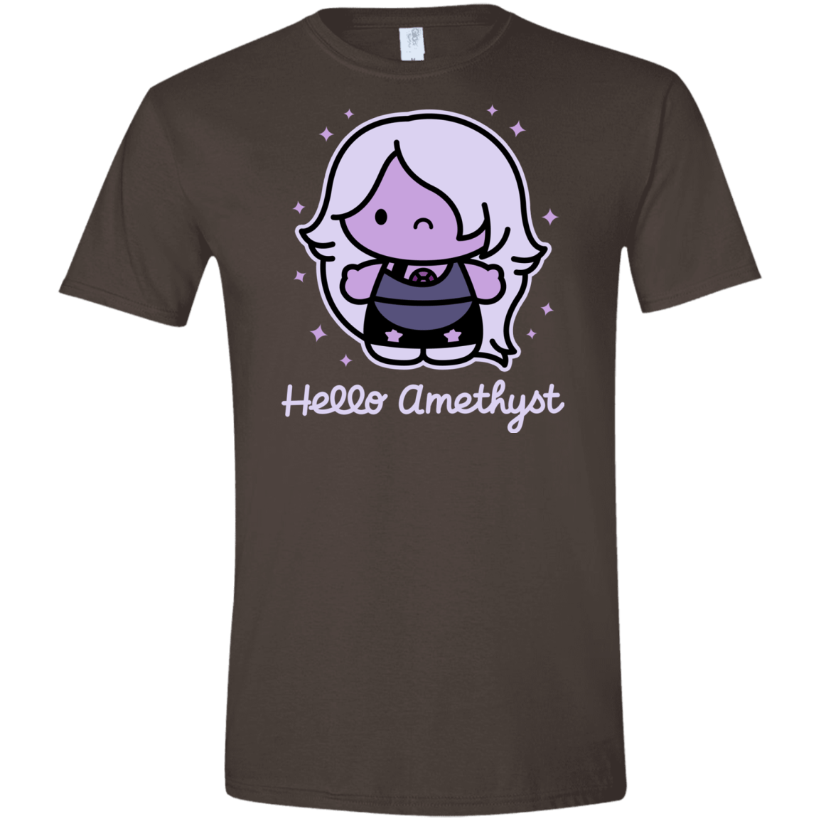 T-Shirts Dark Chocolate / S Hello Amethyst Men's Semi-Fitted Softstyle