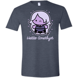 T-Shirts Heather Navy / S Hello Amethyst Men's Semi-Fitted Softstyle
