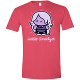 T-Shirts Heather Red / S Hello Amethyst Men's Semi-Fitted Softstyle
