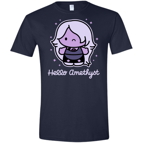 T-Shirts Navy / X-Small Hello Amethyst Men's Semi-Fitted Softstyle