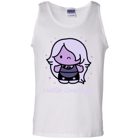 T-Shirts White / S Hello Amethyst Men's Tank Top