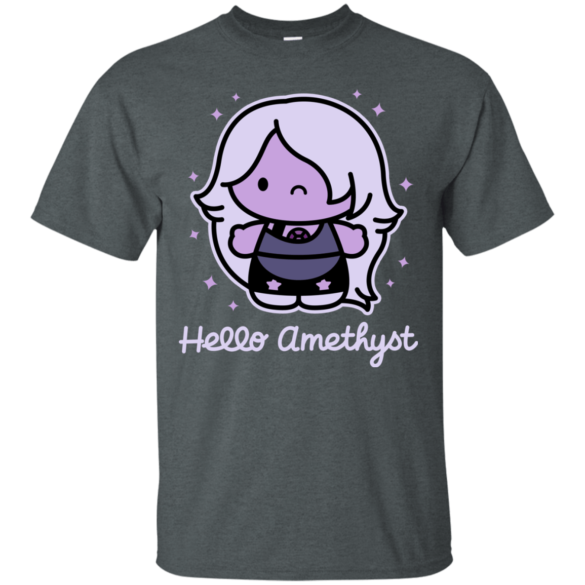 T-Shirts Dark Heather / S Hello Amethyst T-Shirt