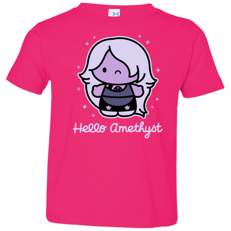 T-Shirts Hot Pink / 2T Hello Amethyst Toddler Premium T-Shirt