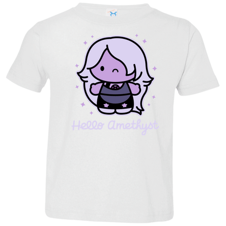 T-Shirts White / 2T Hello Amethyst Toddler Premium T-Shirt