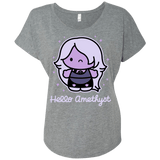 T-Shirts Premium Heather / X-Small Hello Amethyst Triblend Dolman Sleeve