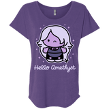 T-Shirts Purple Rush / X-Small Hello Amethyst Triblend Dolman Sleeve