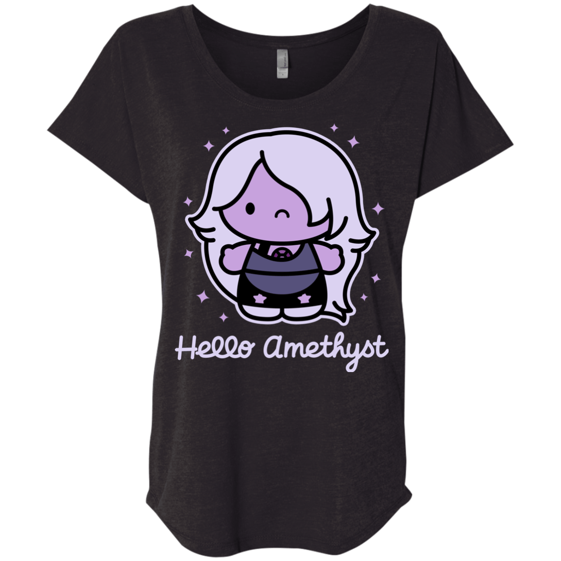 T-Shirts Vintage Black / X-Small Hello Amethyst Triblend Dolman Sleeve