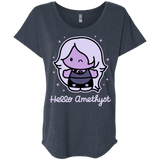 T-Shirts Vintage Navy / X-Small Hello Amethyst Triblend Dolman Sleeve