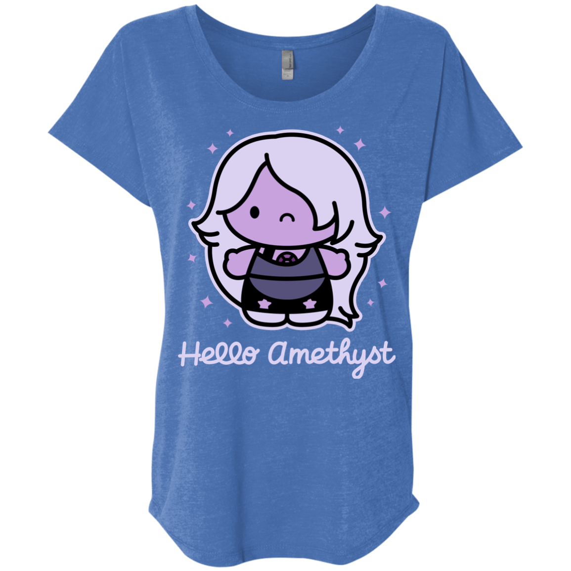 T-Shirts Vintage Royal / X-Small Hello Amethyst Triblend Dolman Sleeve
