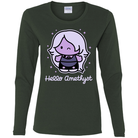 T-Shirts Forest / S Hello Amethyst Women's Long Sleeve T-Shirt