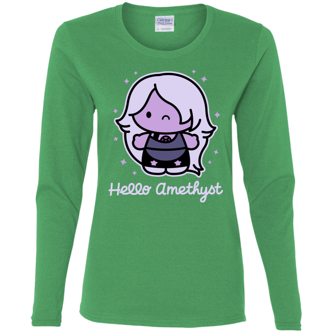 T-Shirts Irish Green / S Hello Amethyst Women's Long Sleeve T-Shirt