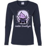 T-Shirts Navy / S Hello Amethyst Women's Long Sleeve T-Shirt