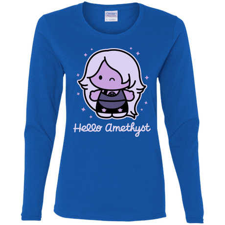 T-Shirts Royal / S Hello Amethyst Women's Long Sleeve T-Shirt