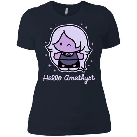 T-Shirts Midnight Navy / X-Small Hello Amethyst Women's Premium T-Shirt
