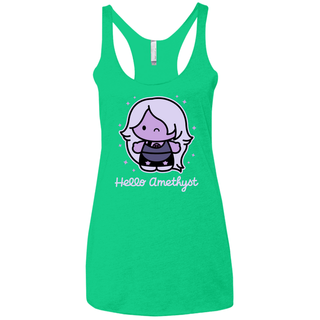T-Shirts Envy / X-Small Hello Amethyst Women's Triblend Racerback Tank
