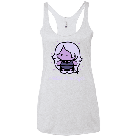 T-Shirts Heather White / X-Small Hello Amethyst Women's Triblend Racerback Tank