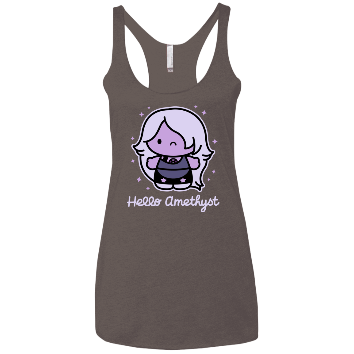 T-Shirts Macchiato / X-Small Hello Amethyst Women's Triblend Racerback Tank