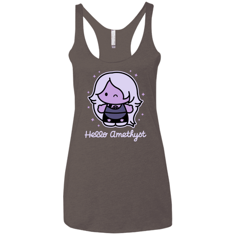 T-Shirts Macchiato / X-Small Hello Amethyst Women's Triblend Racerback Tank