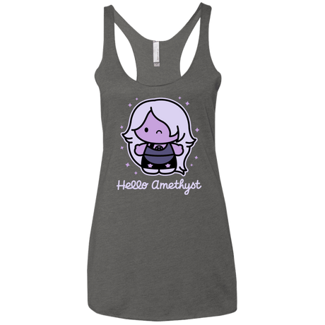 T-Shirts Premium Heather / X-Small Hello Amethyst Women's Triblend Racerback Tank