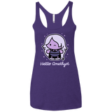 T-Shirts Purple Rush / X-Small Hello Amethyst Women's Triblend Racerback Tank