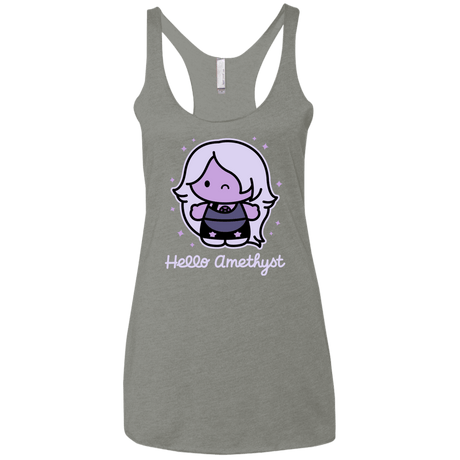 T-Shirts Venetian Grey / X-Small Hello Amethyst Women's Triblend Racerback Tank