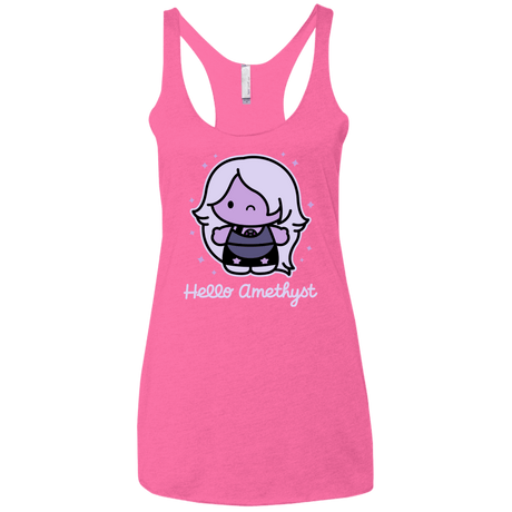 T-Shirts Vintage Pink / X-Small Hello Amethyst Women's Triblend Racerback Tank