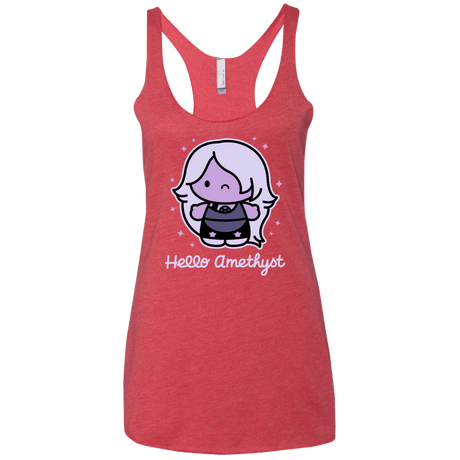 T-Shirts Vintage Red / X-Small Hello Amethyst Women's Triblend Racerback Tank
