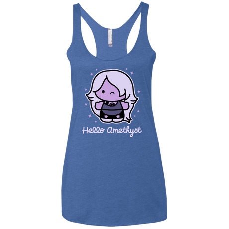 T-Shirts Vintage Royal / X-Small Hello Amethyst Women's Triblend Racerback Tank