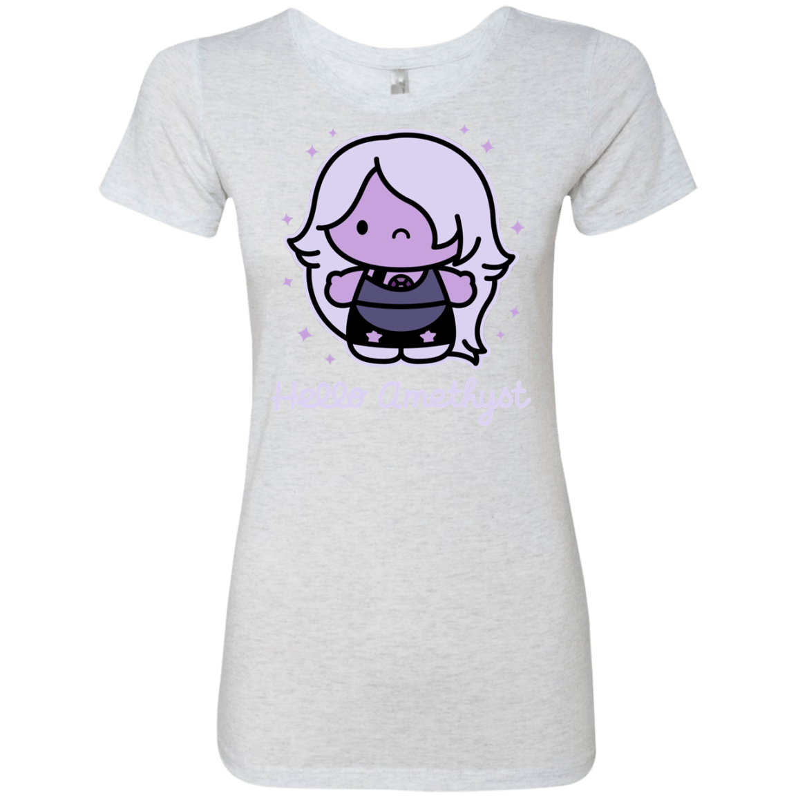T-Shirts Heather White / S Hello Amethyst Women's Triblend T-Shirt
