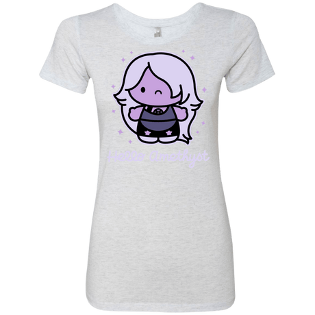 T-Shirts Heather White / S Hello Amethyst Women's Triblend T-Shirt