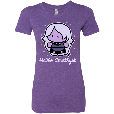 T-Shirts Purple Rush / S Hello Amethyst Women's Triblend T-Shirt