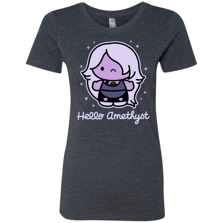 T-Shirts Vintage Navy / S Hello Amethyst Women's Triblend T-Shirt