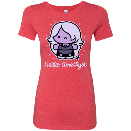 T-Shirts Vintage Red / S Hello Amethyst Women's Triblend T-Shirt
