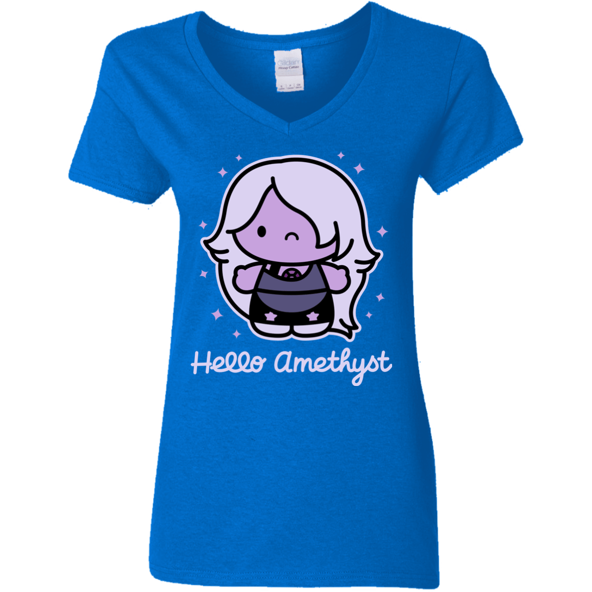 T-Shirts Royal / S Hello Amethyst Women's V-Neck T-Shirt