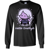 T-Shirts Black / YS Hello Amethyst Youth Long Sleeve T-Shirt
