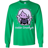 T-Shirts Irish Green / YS Hello Amethyst Youth Long Sleeve T-Shirt