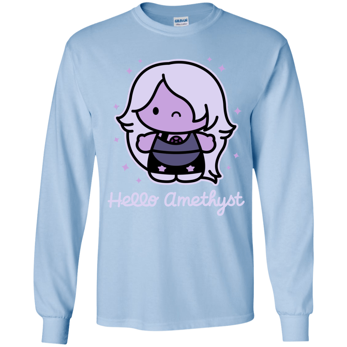 T-Shirts Light Blue / YS Hello Amethyst Youth Long Sleeve T-Shirt