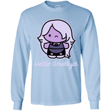 T-Shirts Light Blue / YS Hello Amethyst Youth Long Sleeve T-Shirt