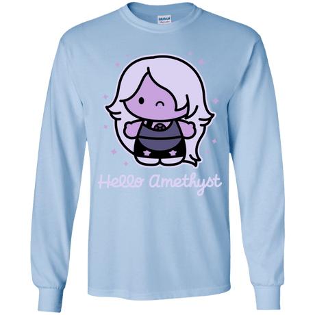 T-Shirts Light Blue / YS Hello Amethyst Youth Long Sleeve T-Shirt