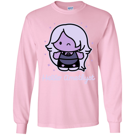 T-Shirts Light Pink / YS Hello Amethyst Youth Long Sleeve T-Shirt