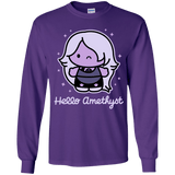T-Shirts Purple / YS Hello Amethyst Youth Long Sleeve T-Shirt