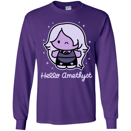 T-Shirts Purple / YS Hello Amethyst Youth Long Sleeve T-Shirt