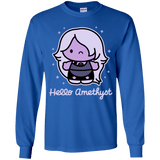 T-Shirts Royal / YS Hello Amethyst Youth Long Sleeve T-Shirt