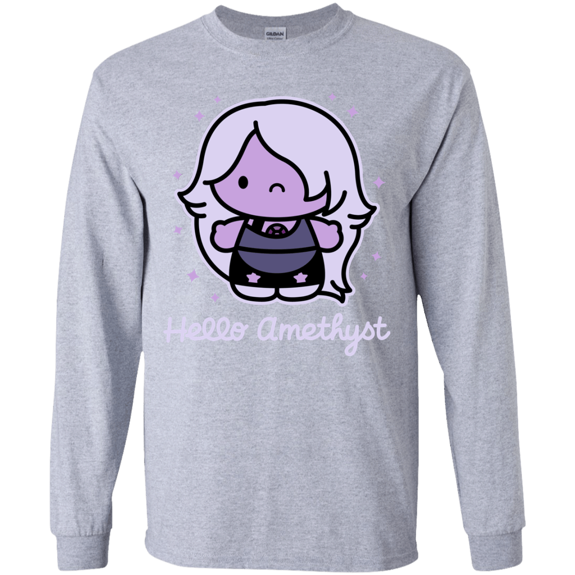 T-Shirts Sport Grey / YS Hello Amethyst Youth Long Sleeve T-Shirt