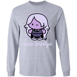 T-Shirts Sport Grey / YS Hello Amethyst Youth Long Sleeve T-Shirt